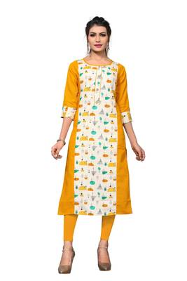 Multicolor Printed Flex Cotton Straight kurti 6