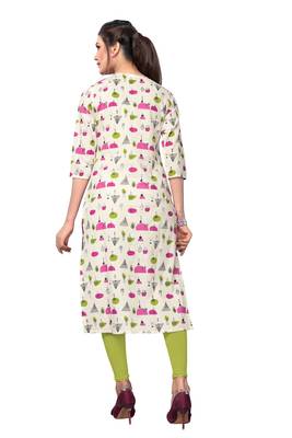 Multicolor Printed Cotton Straight kurti 2