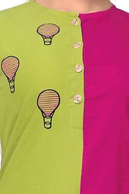 Multicolor Printed Cotton Straight kurti 5