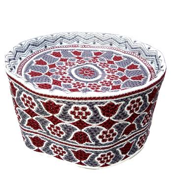 grey zig zag border islamic topi 1