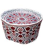 grey zig zag border islamic topi