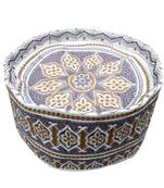 golden 9 motif islamic crown cap