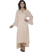 cream embroidered georgette dresses