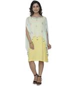 yellow embroidered georgette dresses