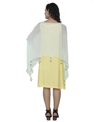 yellow embroidered georgette dresses 3