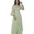 green embroidred georgette stitched party wear gown