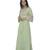 green embroidred georgette stitched party wear gown