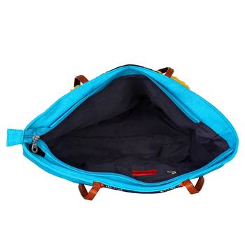 Anekaant Hoist Blue canvas and Jacquard tote bag 3
