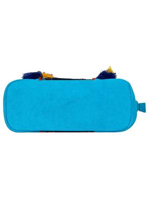 Anekaant Hoist Blue canvas and Jacquard tote bag 5