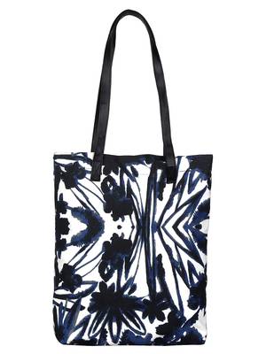 Anekaant Engrave Navy Blue Printed Canvas Tote bag 2