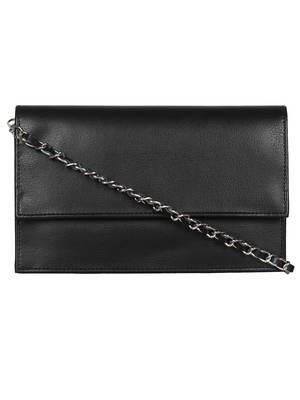 Anekaant Furbish Black leatherette Sling Bag 1