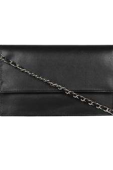 Anekaant Furbish Black leatherette Sling Bag