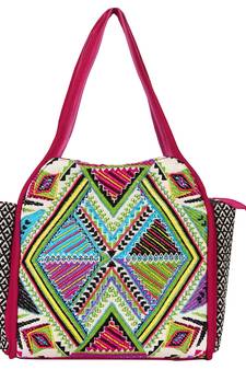 Anekaant Klim Multocolour Jacquard Cotton Handbag
