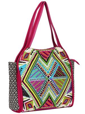 Anekaant Klim Multocolour Jacquard Cotton Handbag 2