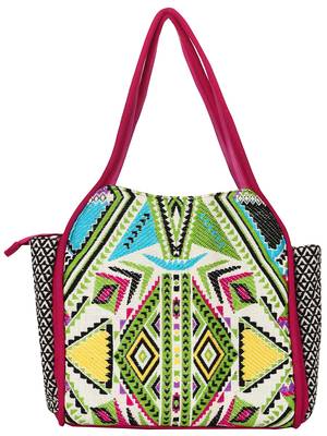 Anekaant Klim Multocolour Jacquard Cotton Handbag 3