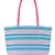 Anekaant Striped Pink and Blue Cotton Tote Bag