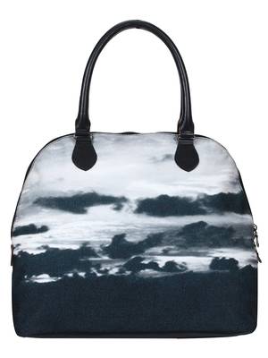 Anekaant Tabernacle Black Printed Canvas Tote Bag 1