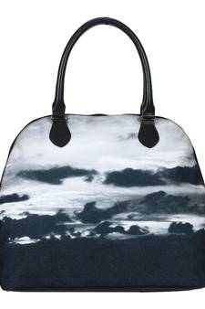 Anekaant Tabernacle Black Printed Canvas Tote Bag