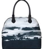 Anekaant Tabernacle Black Printed Canvas Tote Bag