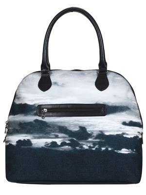Anekaant Tabernacle Black Printed Canvas Tote Bag 3