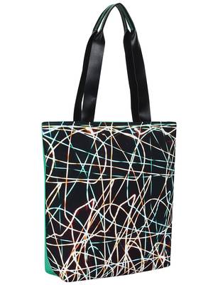 Anekaant Flex Black Printed Canvas Tote Bag 2