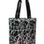 Anekaant Flex Black Printed Canvas Tote Bag