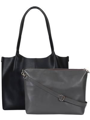 Anekaant Medley Black Leatherette Shoulder Bag with Pouch 1
