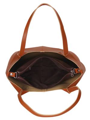 Anekaant Medley Tan Leatherette Shoulder Bag with Pouch 4