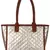 Anekaant Glaze Metallic Gold and Brown Quilted Leatherette Handbag