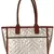 Anekaant Glaze Metallic Gold and Brown Quilted Leatherette Handbag