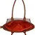Anekaant Glaze Metallic Gold and Brown Quilted Leatherette Handbag