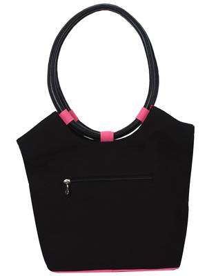 Anekaant Tabernacle Black and Multicoloured Printed Canvas Handbag 3