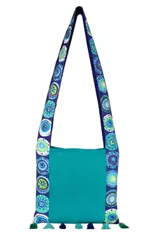 Anekaant Motley Turquoise and Multicoloured Canvas Sling Bag