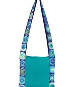 Anekaant Motley Turquoise and Multicoloured Canvas Sling Bag