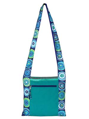 Anekaant Motley Turquoise and Multicoloured Canvas Sling Bag 3