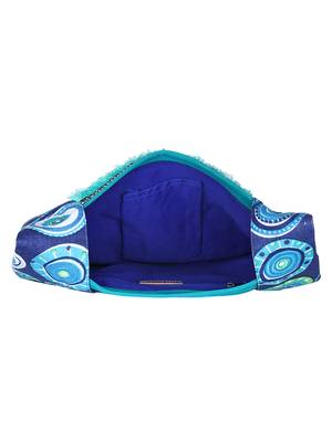Anekaant Motley Turquoise and Multicoloured Canvas Sling Bag 4