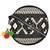 Anekaant Discoid Black and Off White Cotton Jacquard Sling Bag