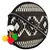 Anekaant Discoid Black and Off White Cotton Jacquard Sling Bag