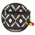 Anekaant Discoid Black and Off White Cotton Jacquard Sling Bag