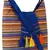 Anekaant Fringed Blue and Multicoloured Striped Cotton Sling Bag