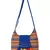 Anekaant Fringed Blue and Multicoloured Striped Cotton Sling Bag