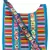 Anekaant Motley Blue Multicoloured Striped Cotton Sling Bag