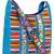 Anekaant Motley Blue Multicoloured Striped Cotton Sling Bag