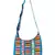 Anekaant Motley Blue Multicoloured Striped Cotton Sling Bag