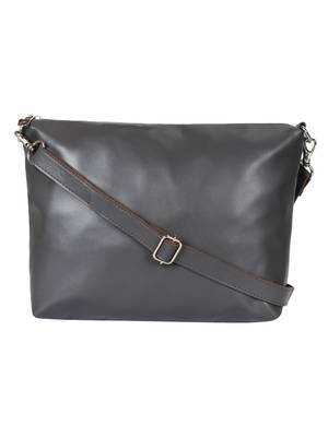 Anekaant Modish Grey Leatherette Sling Bag 1