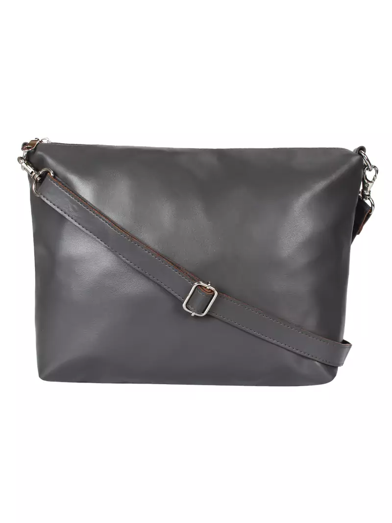 Anekaant Modish Grey Leatherette Sling Bag