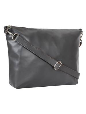 Anekaant Modish Grey Leatherette Sling Bag 2