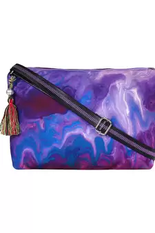 Anekaant Tabernacle Purple Printed Canvas Sling Bag