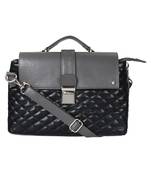 Anekaant Glaze Black and Grey Leatherette Sling Bag
