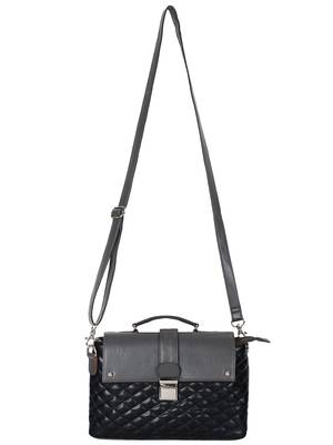 Anekaant Glaze Black and Grey Leatherette Sling Bag 4